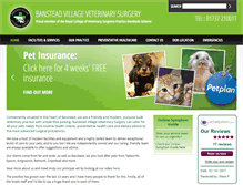 Tablet Screenshot of bansteadvillagevets.co.uk